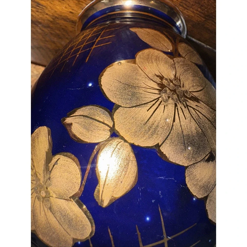 Cobalt Blue Vase‎ Handmade In Turkey 6.25